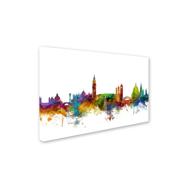 Michael Tompsett 'Venice Italy Skyline White' Canvas Art,30x47